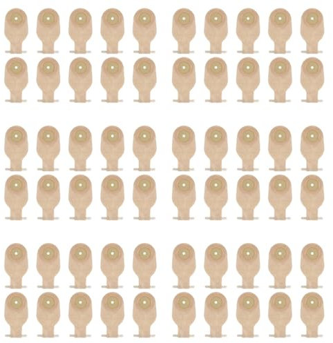 Spactz 60x Bolsas de Ostomía Bolsas Drenables de Una Pieza para Colostomía Ileostomía Cuidado del Estoma 20-60 mm Bolsas de Colostomía con Válvula de Drenaje Económica