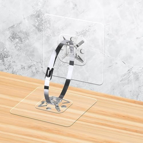 Tianry Kippsicherung Möbel Ohne Bohren Set,24 Stück Kippschutz Möbel Wandanker,Anti Kipp Möbelgurte Wandbefestigung für Schrank Kommode Belastbarkeit Haustiere Babysicherheit - Kleben oder Schrauben