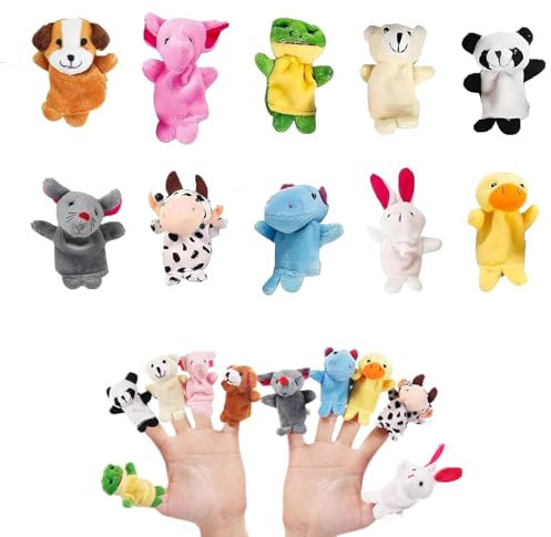 10 PCS Finger Puppets — Soft Plush Storytelling Characters for Imaginative Play, Role-Expression & Party Favors