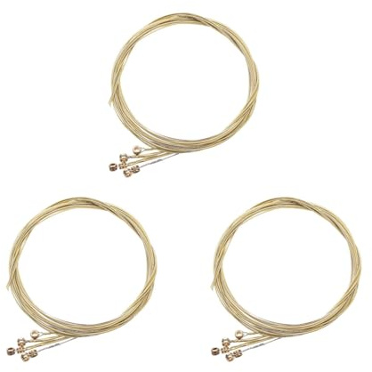 Msagkah Corde per chitarra acustica, 3 set di 6 corde per chitarra, in acciaio inox, per chitarra acustica (ottone)