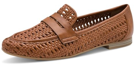 MARCO TOZZI Donna Slip-On Morbido Feel Me Plantare Morbida Fodera Semplice, Marrone (Cognac), 40 EU