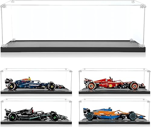 Acrylic Display Case – Protection Against Dust for Lego Technic 42141 (42171/42206/42207/8461/8458/8674) McLaren Formula 1 Racing Car Transparent Showcase for Collectors, without Models!