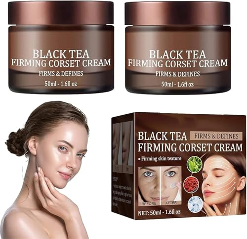 Mascarilla Peel-Off de Té Negro, Crema Antiedad de Té Negro, Reafirmante y Esculpente, Hidratante y Reparadora, Apto para todo tipo de piel facial