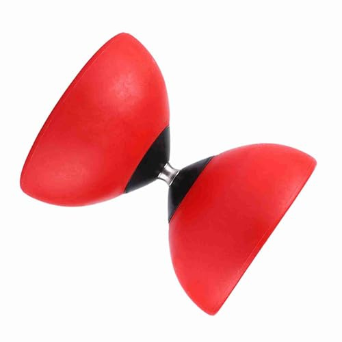 CFTGIW Trippellager Diabolo Set Kinesisk Yoyo med Färgade Diablolo Sticks Kan Var Som Helst Spelet är Miljövänligt är Denna Produkt Rolig Yoyo Intressant DiaboloDiabolo (Röd)