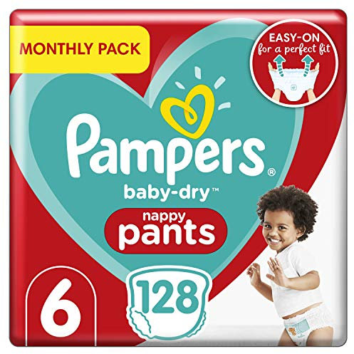 Pampers (Alte Version), Größe 6 (15+ kg), 128 Windeln, Monatssparpackung