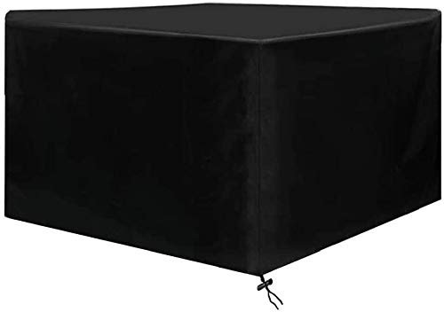 Abdeckung für Gartenmöbel,Alle Größen,Abdeckhaube für Gartenmöbel und für rechteckige Sitzgarnituren,Regenschutz und Staubfest, Anti-UV, Schwerlast 300D -Oxford Gewebe,150x130x85cm-Schwarz