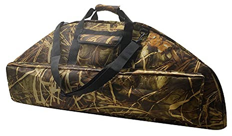 Alephnull Compoundbogen-Etui Weiches Bogenetui Compoundbogen-Tragetasche mit Pfeiltasche (Blatttarnung, Groß)