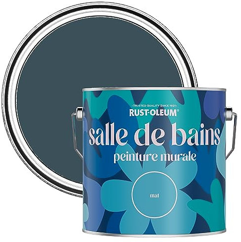 Rust-Oleum Dark Blue Water-Resistant Bathroom Wall & Ceiling Paint - Evening Blue 2.5L