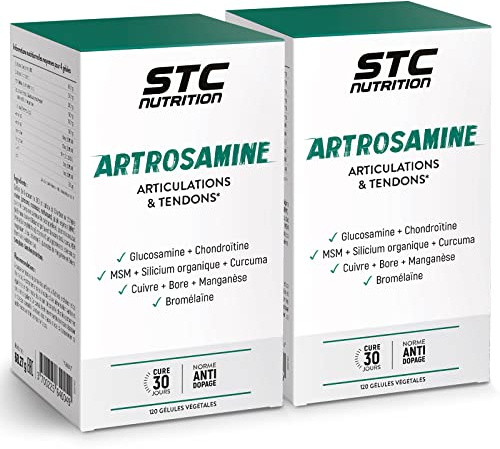 STC NUTRITION - Artrosamine - Complément alimentaire pour la résistance des articulations & la souplesse des tendons - Formule à base de plantes, minéraux & acides aminés - Lot de 2