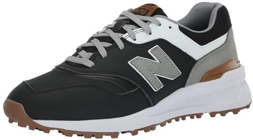 New Balance Men's 997 SL Golf Shoe, 10.5 D, Black/White