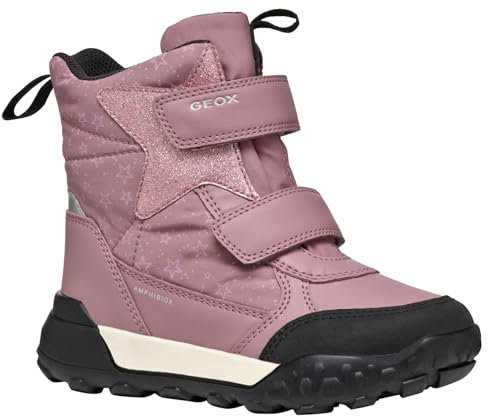 Geox J TREKKYUP Girl B AB Snow Boot, DK PINK, 28 EU