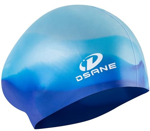 Silicone Swimming Cap for Women, 3D Ergonomic Design for Women, Men, Adults, Boys and Girls, with Ear Plug and Nose Clip