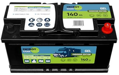 Gel Batterie 12V 140Ah – Wohnmobil Batterie für Camper & Solar – Tiefentladegeschützt – Wartungsfrei – Stoß- & Vibrationsfest