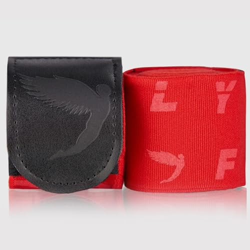 FLY Monogram Boxing Hand Wraps — Premium 4.5m Semi-Elastic Cotton Wraps for Men and Women
