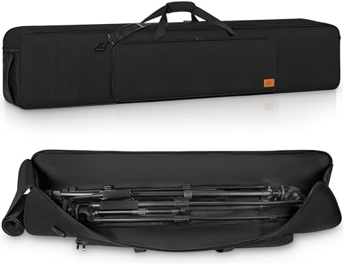 OUUTMEE Bolsa de transporte portátil para trípode con correa para el hombro, para trípode de cámara, trípodes de luz, monopie y otros equipos fotográficos, Negro , 102 x 21 x 21 cm/40,2“ x 8,3” x 8,3