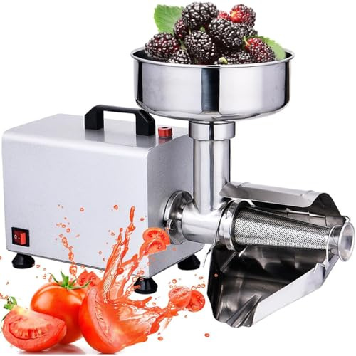 Food Mill Vegetable Electric Strainer Commercial Machine, 304 Stainless Steel Fruit & for Homemade Sauces
