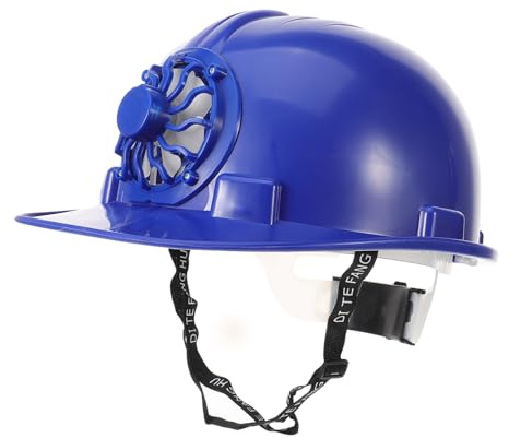 UKCOCO Casco de Seguridad Solar con Ventilador Integrado Protección Resistente y Ventilación para Construcción y Actividades para Verano y Trabajo Exteriores