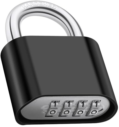 Adiwo Schwer Zahlenschloss, 8mm Dicker, Robust Vorhängeschloss Zahlenschloss, 4 Stellig Zahlencode Schloss, Wetterfeste Kombinationsschloss, Hochsicherheits Vorhängeschloss mit Zahlencode, 72mm