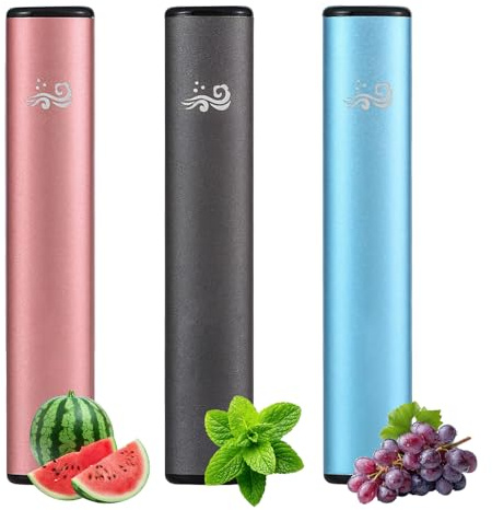 3 unidades de palitos de respiración con sabor refrescante y afrutado, palitos de sabor para entrenamiento respiratorio, filtros de sabor, alternativas eficaces para el manejo del estrés (sandía, uvas