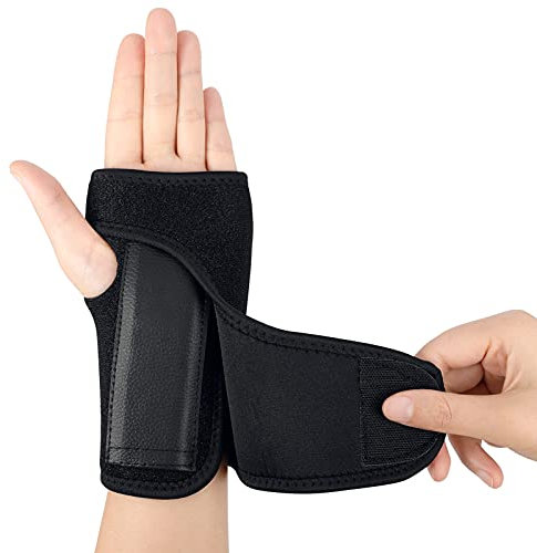 Opopark Wrist Support Brace, Adjustable Breathable Wrist Strap Reversible Wrist Brace Wrist Protectors (Left Hand)