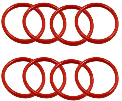 MACHSWON 30 Pcs Silicone O-Rings Gasket Rings Seal Grommets Gasket 95mm OD 88mm ID 3.5mm Width Silicone Washer Round Sealing Ring Red