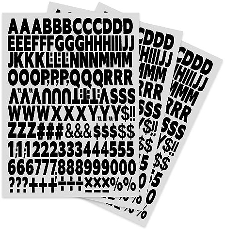 3 Hojas Letras y Números de Transferencia de Calor por Plancha 504 Piezas Parches de Letras Lavables de Tela Alfanumérica para Camisetas Deportivas Impresión de Eslogan Decoración DIY (Negro)