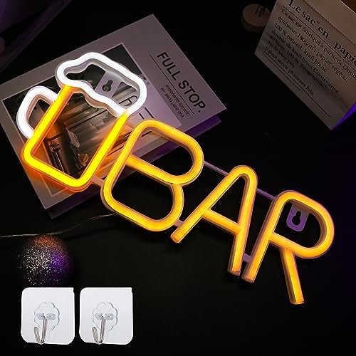 ENUOLI Bar Neonschilder, USB- oder 3-AA-Batterie Bier Bier Neon LED LED Night Lights Dekoration Mädchen Schlafzimmer Wanddekoration Kinder Geburtstagsgeschenk Hochzeitsfeier Lieferungen Geschäft Gesc