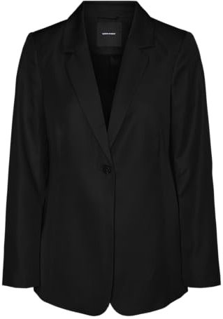 VERO MODA Vmtara LS Fitted Slit Blazer Boo, Negro, 38