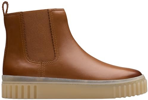 Clarks Damen Mayhill Top Chelsea-Stiefel, Tan Leather, 40 EU