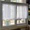 Vordesack Voile Küchengardine mit leichtem Glanz Zarte Stickerei Blumen transaprente Scheibengardine mit Stangendurchzug 1 Stück Weiß HxB 60x70cm
