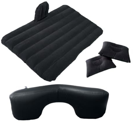 Materasso ad aria per auto, letto da viaggio resistente, letto a doppio lato per camion, con 2 cuscini, materasso ad aria, baule per SUV e sedili posteriori, letto da campeggio, ideale per avventure,