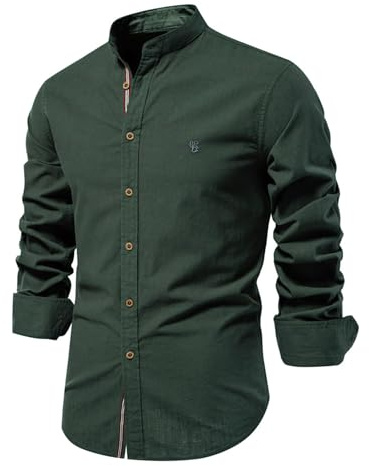 Btmpmcs Långärmad herrskjorta enkel stretch linne skjorta klassisk arbetsklänning skjorta vardaglig icke-järn affärs formell skjorta smart button-down skjorta bröllopsfest skjorta för våren och