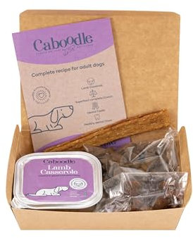 CABOODLE Dog Food, complete dog food sample boxes for adult dogs, Meal Prep for adult Dogs, Made with Nutritious Ingredients, Rich in Omega-3 Menu Sample Trays, Dry Food, Wet Food, Treats, Chew (Lamb)