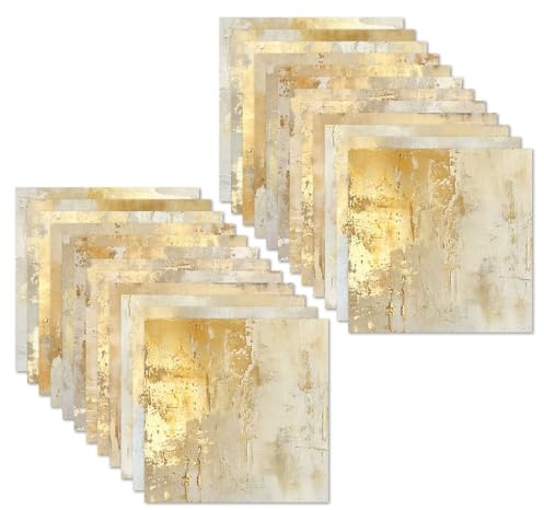 24 Hojas De Papel Para Scrapbook,Papel Para Manualidades Con Inspiración Natural,Papels De Decoupage Para Muebles,Papels De Diseño Natural Y Elegante Para Origami,15.2x15.2CM,Kiuiom