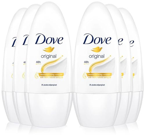 Dove Deodorant für Damen, Kugel, Anti-Transpirant, Original, 6 x 50 ml
