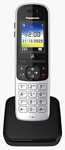 Panasonic KX-TGH710 Telefono Cordless Singolo, Display a Colori, Vivavoce, Pulsante Regola Volume, Resistente agli Urti, Modalità Non Disturbare, Eco Mode Plus, Design Minimal Elegante, Silver