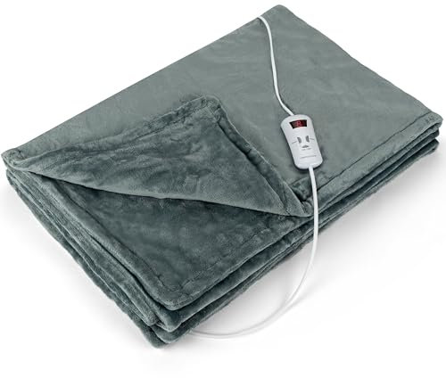ProfiCare PC-WZD 3061 elektrische Wärmedecke, Kuscheldecke, Heizdecke für langanhaltende und gleichmäßig flauschige Wärme (flauschig und hautsympathisch), einstellbarer Timer
