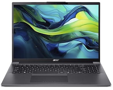 Acer Aspire 16 AI (A16-11M-X1CW) AI Laptop, Copilot+ PC, 16 Inch WUXGA IPS 120Hz Display, Qualcomm Snapdragon X X1-26-100, 16 GB RAM, 512 GB SSD, Qualcomm Adreno GPU, Windows 11, QWERTZ Layout