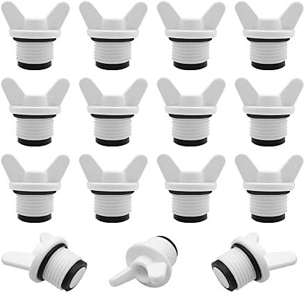 HLIWS BSP 1/2 Plumbing Fittings Cap-15 Pcs Butterfly Handle Hex Male Blanking Plug Tube End Cap,for Washing Machine Dishwasher Taps Tool Plumbing