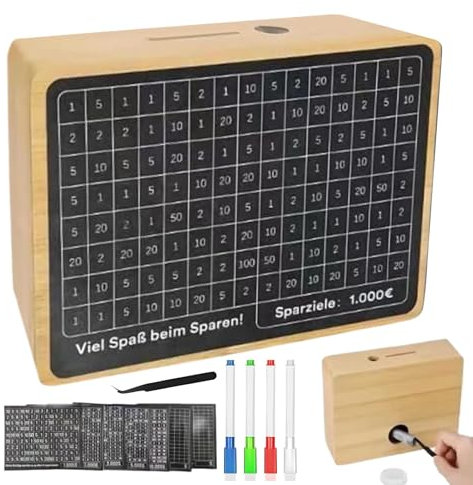 Scatola di risparmio in contanti, Salvadanaio,Cassa di monete in legno | Vaso d'argento, scatola di risparmio di denaro, scatola di fondi di vacanza, contenitore d'argento per la decorazione della