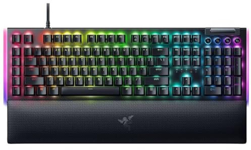 Razer RZ03-04690200 BlackWidow V4 Full Size Wired Mechanical Green Switch Gaming Keyboard with Chroma RGB