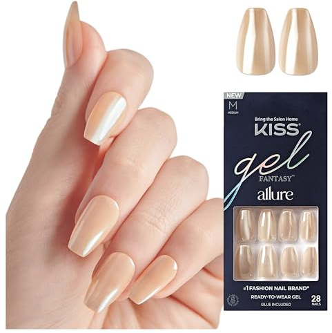 KISS Gel Fantasy Allure Press-On-Nails - 'MoonBeam