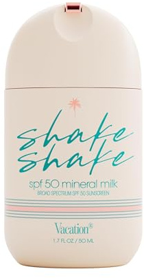 VACATION The new way of applying minerals: Vacation Shake Shake is a mineral face sunscreen for everyday use, which thanks to its unique tip packaging is lightweight and