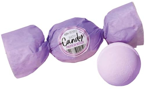 Senso Naturale Fizzing Bubble Bath Bomb with Berry Fragrance for Soft, Hydrating Skin, Relaxing Muscles & Mind, Dermatologically Tested, Vegan & Natural Bath Bomb for Kids & Adults, 110g