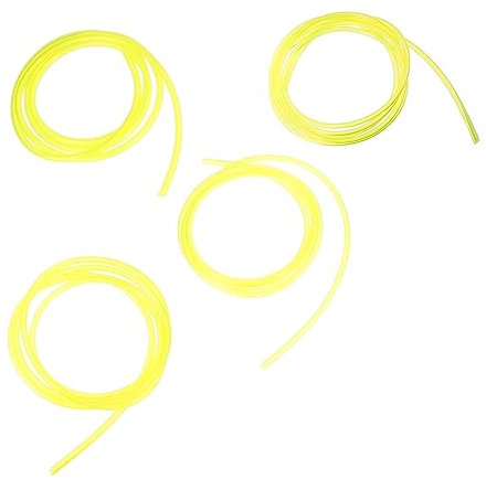 VINTORKY 4pcs Yellow Petrol Line Hose Fuel Pipe for Trimmers Chainsaws 1.5m Oil-Resistant Gas Line Hose Tube for Garden Outdoor Equipment