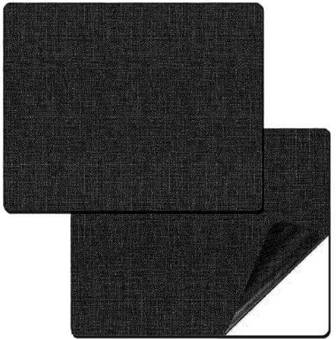 Oiieco Fabric Repair Patches, 2 Pcs 11x8 Inch Linen Repair Patches, Self-Adhesive Linen Fabric Patch for Sofa Car Seats Furniture Awnings Curtain Tents Lounge Chairs, Black