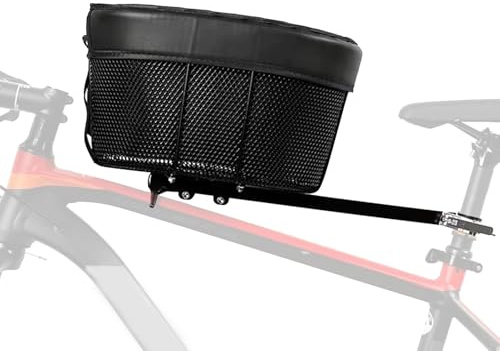 Cesta de Bicicleta para Perros de 6 kg, 34 × 28 × 18 cm, para el portaequipajes – con Marco de Metal Estable, Acolchado Suave, Cesta extraíble, Impermeable, Cesta para Manillar para Perros