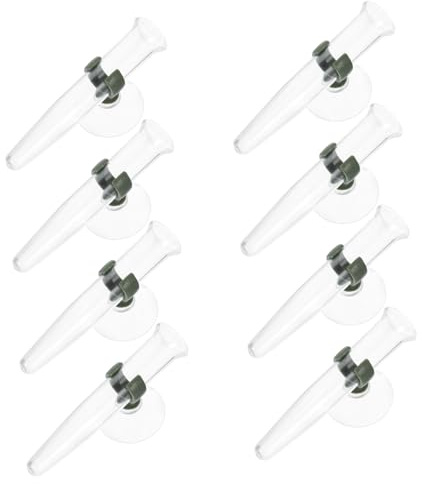 SEWOART 8 Piezas Tubos de Nutrición para Flores con Ventosa Almacenamiento de Agua para Orquídeas y Flores Tubos de Riego con Fijación por Succión para Floristería