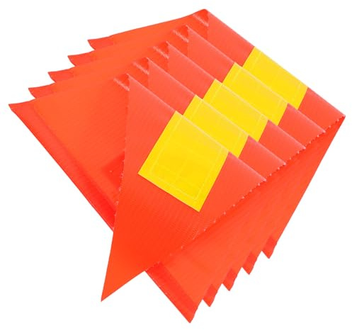 OFFSCH Set 5 Bandiere Riflettenti Triangolari per Bicicletta 21X30X30Cm Accessori per Ciclismo di Sicurezza Segnalazione Visibile per e Adulti Facili da Installare e Leggere per