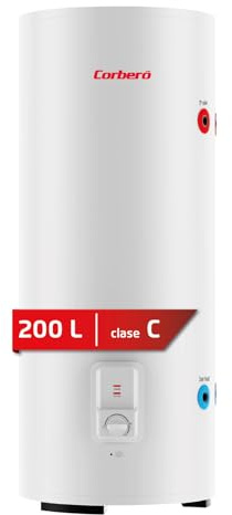 Corberó – Termo Eléctrico Vertical CTWB200 | 200L | Panel Manual | Termómetro Exterior | Termostato Regulable | Tanque Esmaltado | Protección Anticorrosión | Eficiencia Energética C